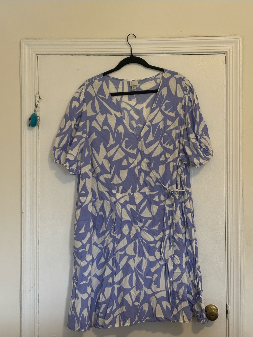 Target Light Purple & White Wrap Midi Dress